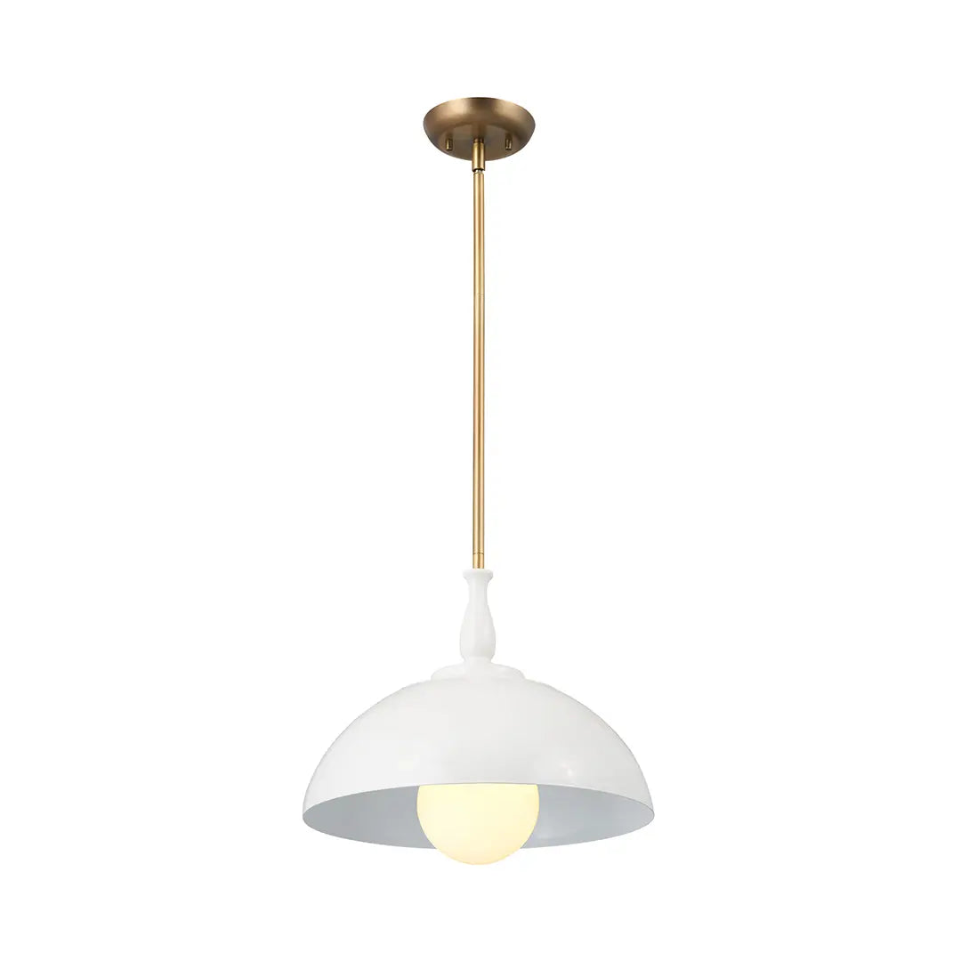 FIRA luminaire suspendu 14''D blanc et doré 52476WH