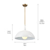 FIRA luminaire suspendu blanc et doré 52477WH | Luminaire Plus.ca