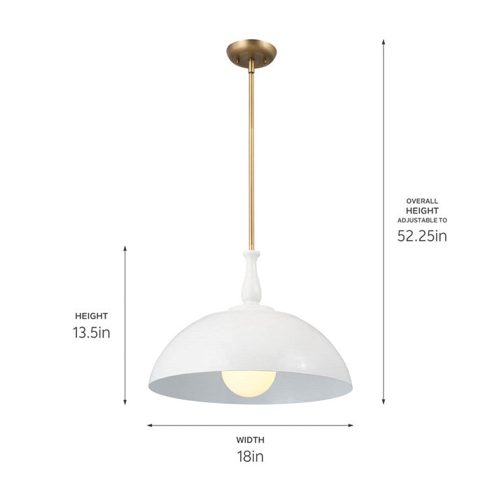 FIRA luminaire suspendu blanc et doré 52477WH | Luminaire Plus.ca