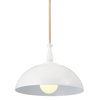 FIRA luminaire suspendu blanc et doré 52477WH | Luminaire Plus.ca