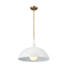 FIRA luminaire suspendu blanc et doré 52477WH | Luminaire Plus.ca