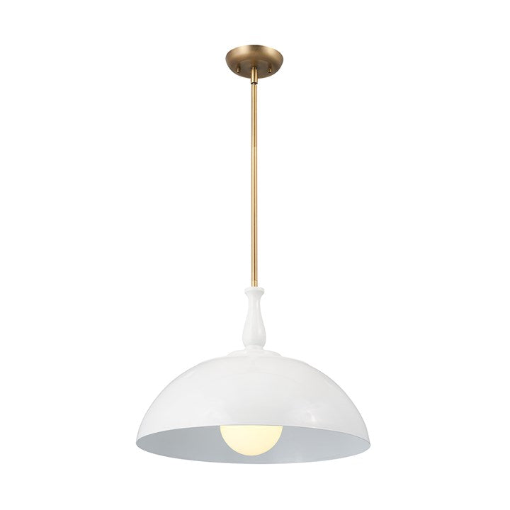 FIRA luminaire suspendu blanc et doré 52477WH | Luminaire Plus.ca