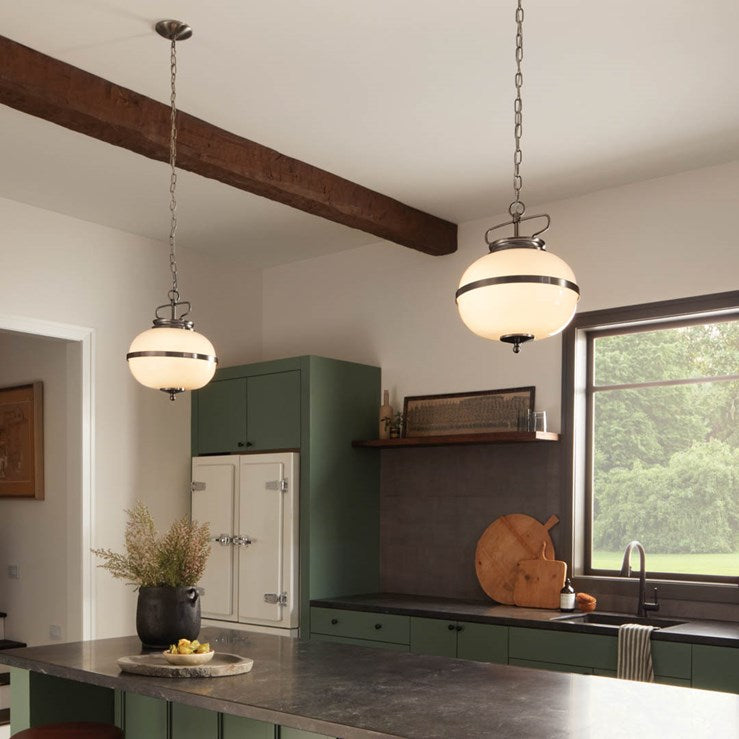 OPAL luminaire suspendu étain 52478CLP | Luminaire Plus.ca