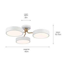 SAGO luminaire plafonnier , doré et  blanc 52604WHCPZ