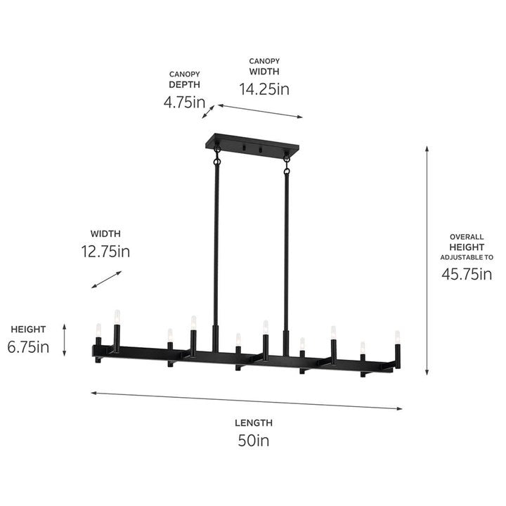 ERZO luminaire suspendu linéaire 52614 | Luminaire Plus.ca