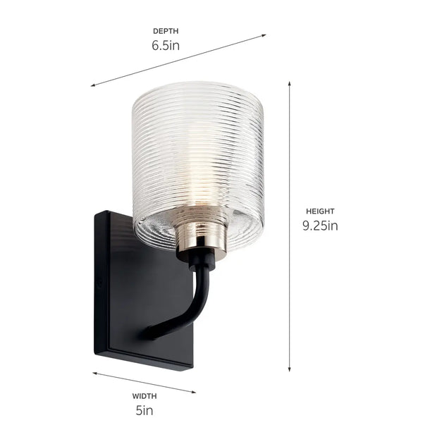 HARVAN luminaire mural noir 55105BK