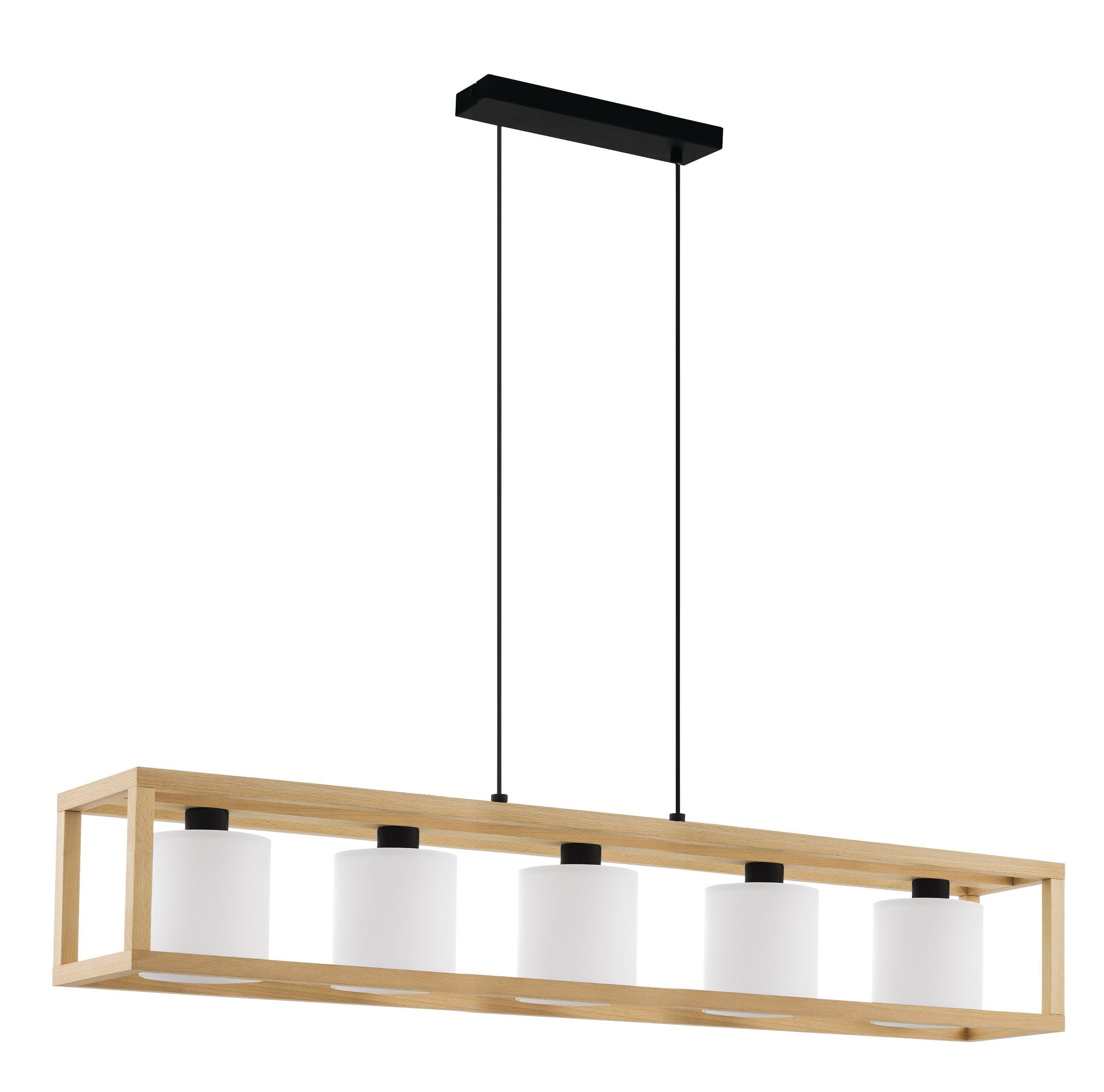 GRANADOS luminaire suspendu noir et bois 390102A | Luminaire Plus.ca