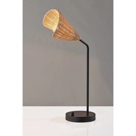COVE lampe métal et rotin naturel 20.25'' 5112-01 | Luminaire Plus.ca