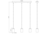 THAYER luminaire suspendu linéaire 34"L 742MP-3