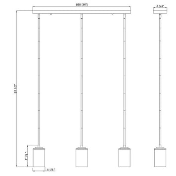 THAYER luminaire suspendu linéaire 34