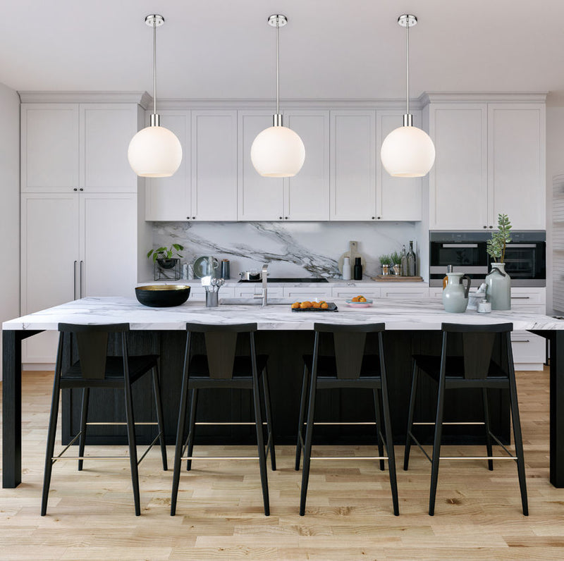 MARGO luminaire verre rond opale blanc 13 3/4'' | Luminaire Plus.ca