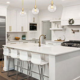 MARGO luminaire suspendu verre rond bullé 9 3/4'' | Luminaire Plus.ca