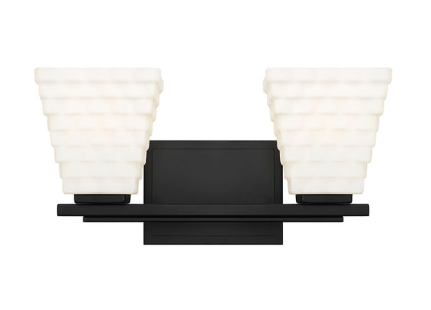 ANNALISE luminaire mural noir 14"L 7514-2V-MB