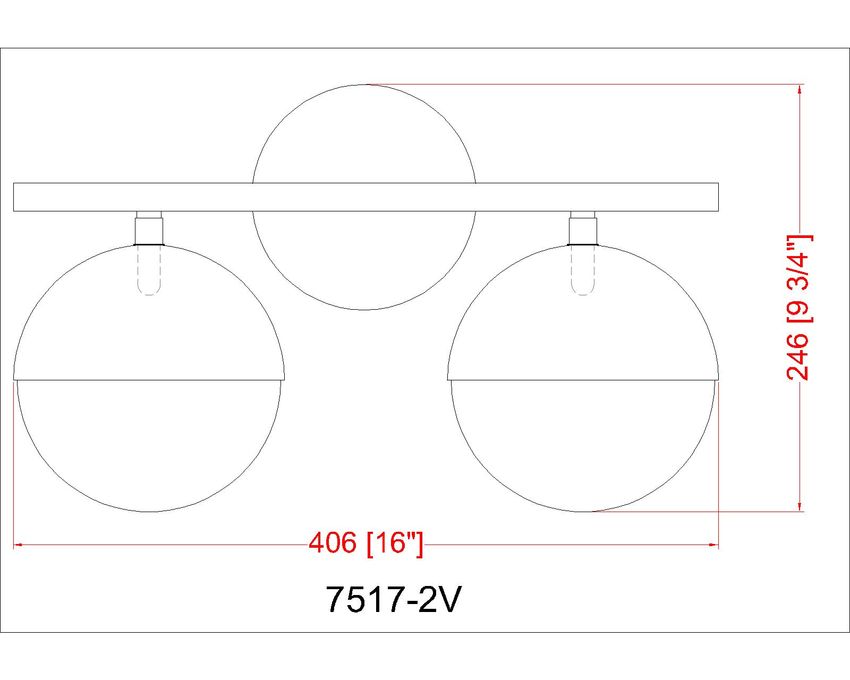 REALM SPHERE luminaire mural doré 7517-2V-MGLD