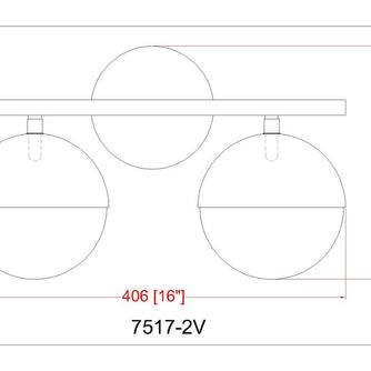 REALM SPHERE luminaire mural doré 7517-2V-MGLD