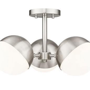 REALM SPHERE luminaire plafonnier 17''D nickel brossé 7517-3SF-BN
