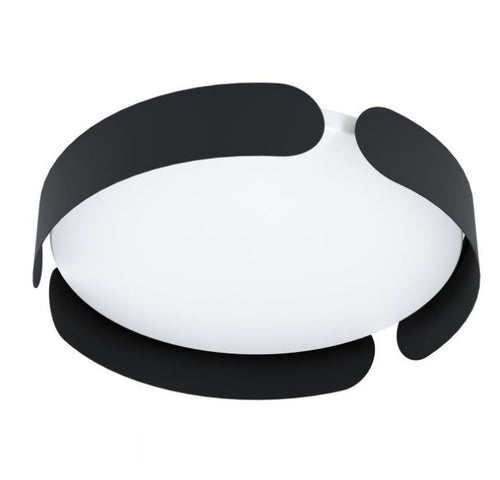 VALCASOTTO luminaire plafonnier 14"D bois ou noir