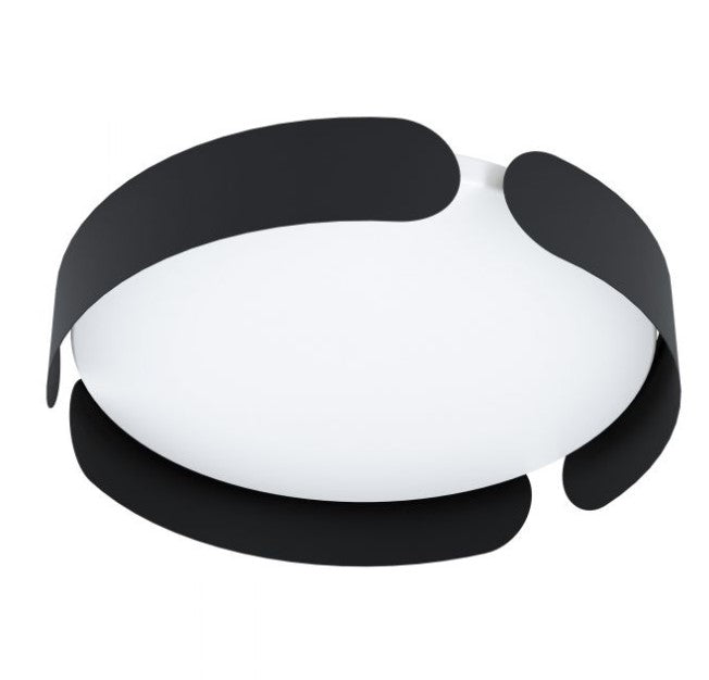 VALCASOTTO luminaire plafonnier 14"D bois ou noir