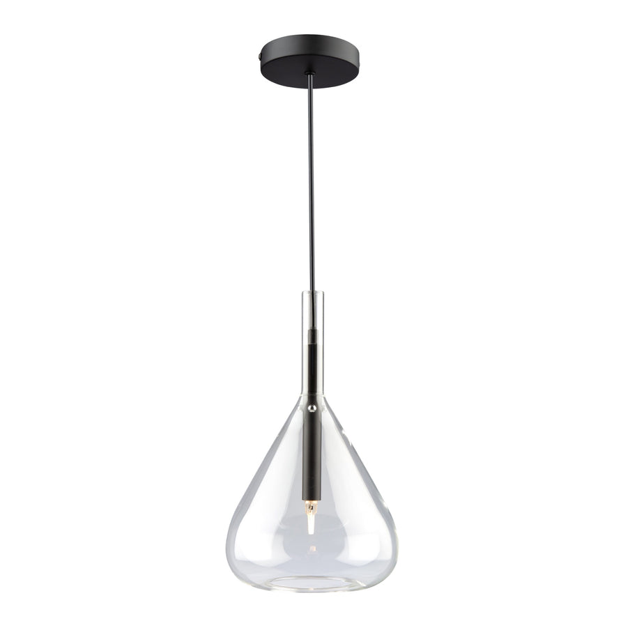 CONIC suspendu noir et verre clair 8'' AC11161BK | Luminaire Plus.ca