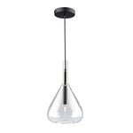 CONIC suspendu noir et verre clair 8'' AC11161BK | Luminaire Plus.ca