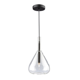 CONIC suspendu noir et verre clair 8'' AC11161BK | Luminaire Plus.ca