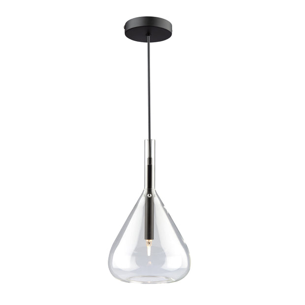 CONIC suspendu noir et verre clair 8'' AC11161BK | Luminaire Plus.ca
