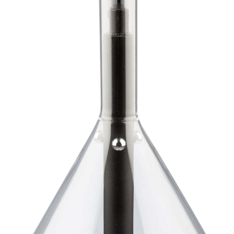 CONIC suspendu noir et verre clair 8'' AC11161BK | Luminaire Plus.ca