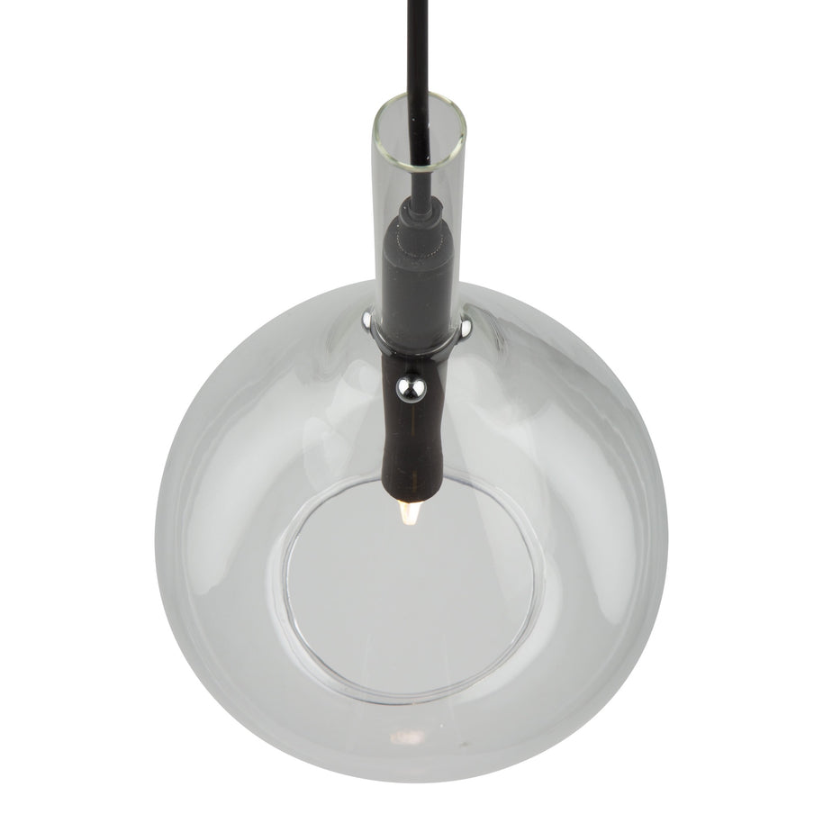 CONIC suspendu noir et verre clair 8'' AC11161BK | Luminaire Plus.ca