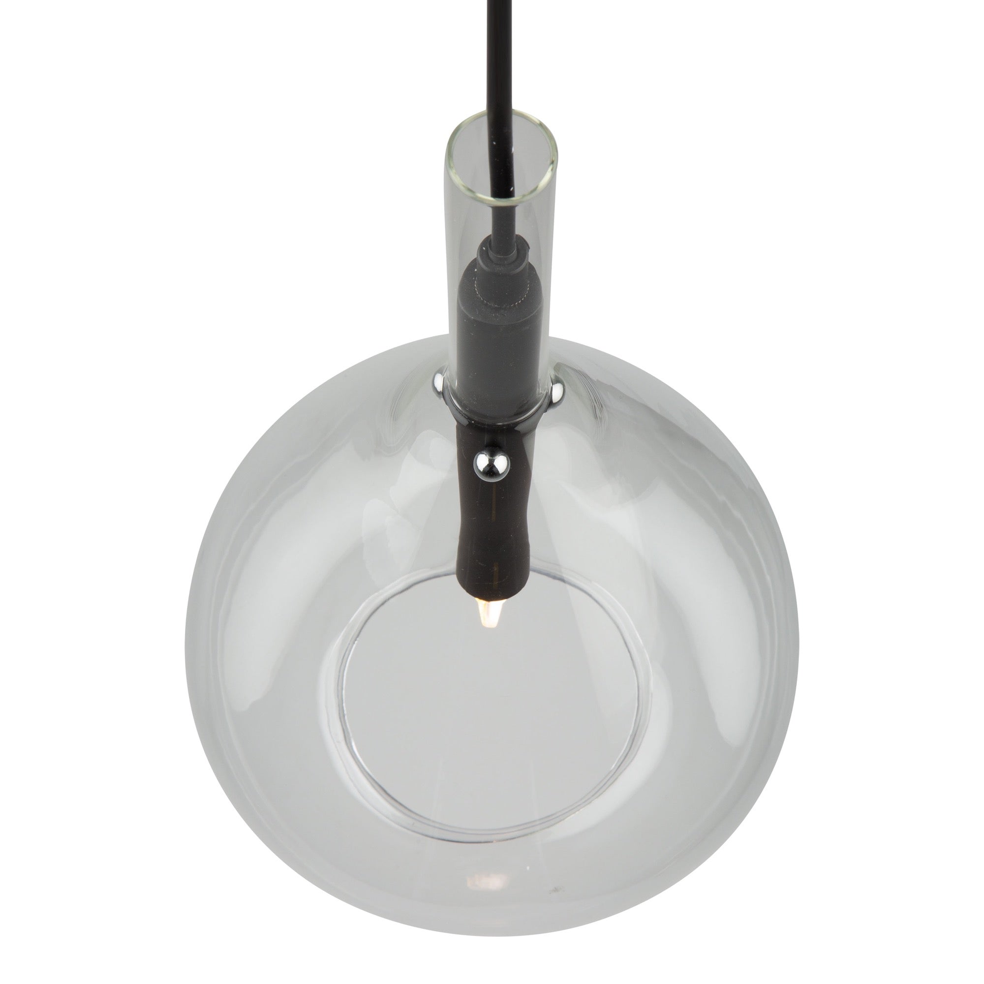 CONIC suspendu noir et verre clair 8'' AC11161BK | Luminaire Plus.ca