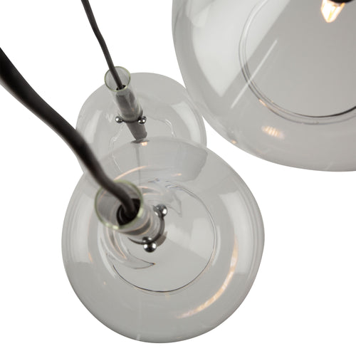 CONIC suspendu noir et verre clair 15 1/2'' AC11163BK