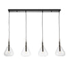 CONIC suspendu noir et verre clair 43 1/4'' AC11164BK | Luminaire Plus.ca