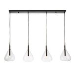 CONIC suspendu noir et verre clair 43 1/4'' AC11164BK | Luminaire Plus.ca