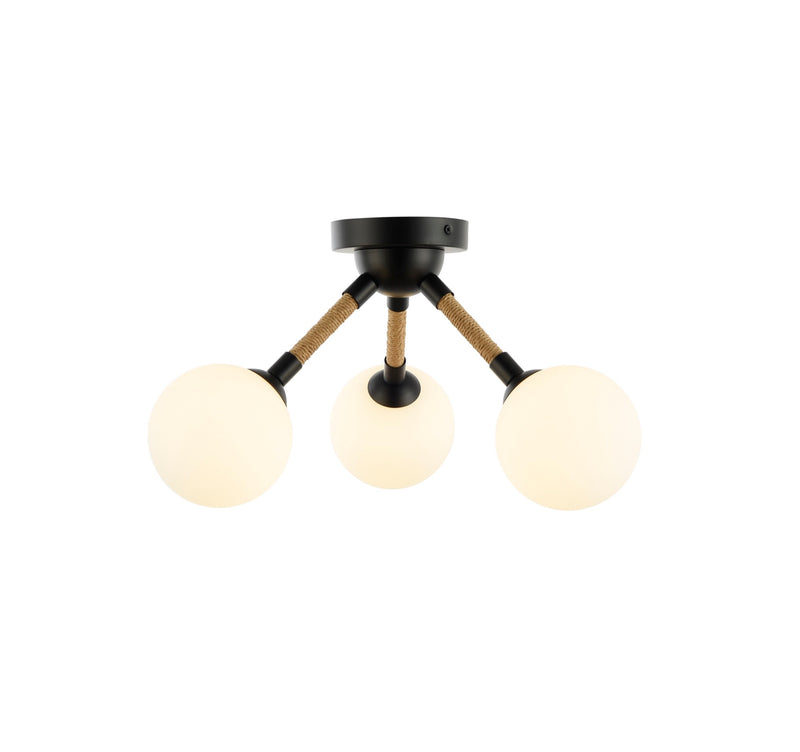 CAPILANO luminaire plafonnier rond 18"D AC11843BK