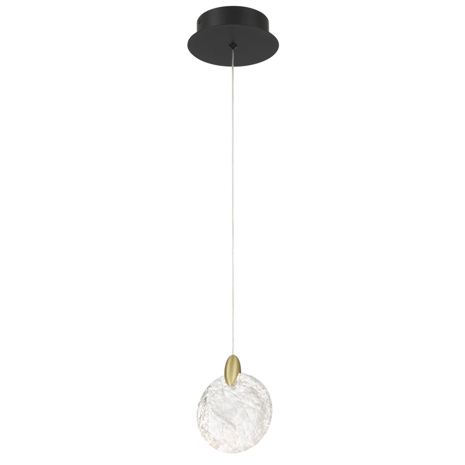 SNOWFLAKE luminaire suspendu verre glacier , doré et noir AC12150BB