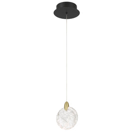 SNOWFLAKE luminaire suspendu verre glacier , doré et noir AC12150BB