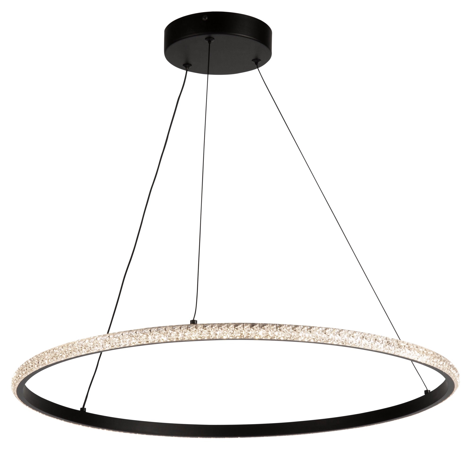 NOVA luminaire suspendu noir 24''AC6712BK | Luminaire Plus.ca