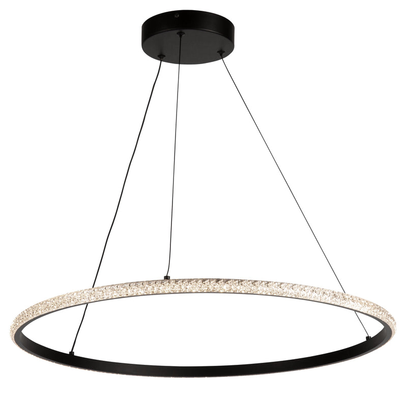 NOVA luminaire suspendu noir 24''AC6712BK | Luminaire Plus.ca