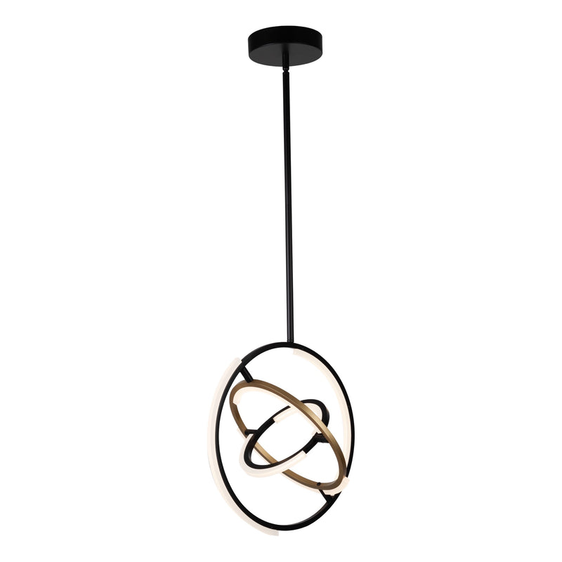 TRILOGY luminaire noir et laiton au del AC6740BB | Luminaire Plus.ca
