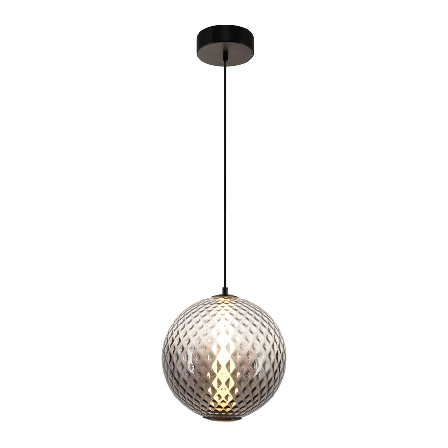 CELESTE Luminaire suspendu verre blanc ou fumé 12