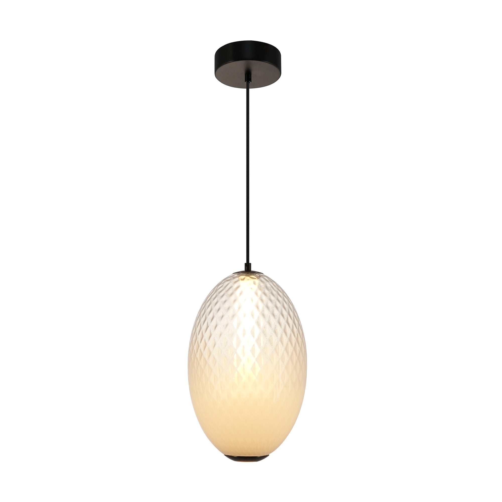 CELESTE Luminaire suspendu verre blanc ou fumé 10