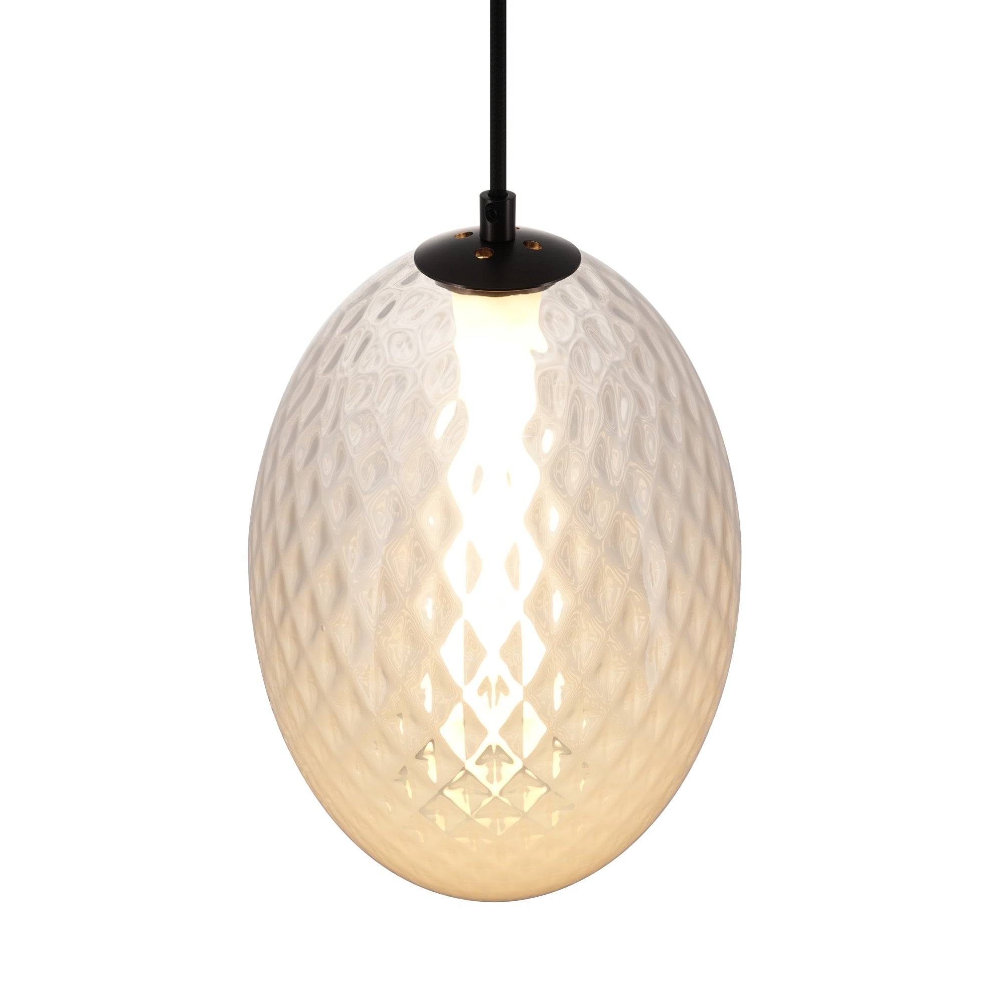 CELESTE Luminaire suspendu verre blanc ou fumé 10