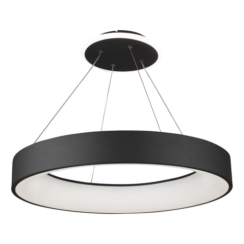 LAZIO luminaire suspendu rond noir, del intégré