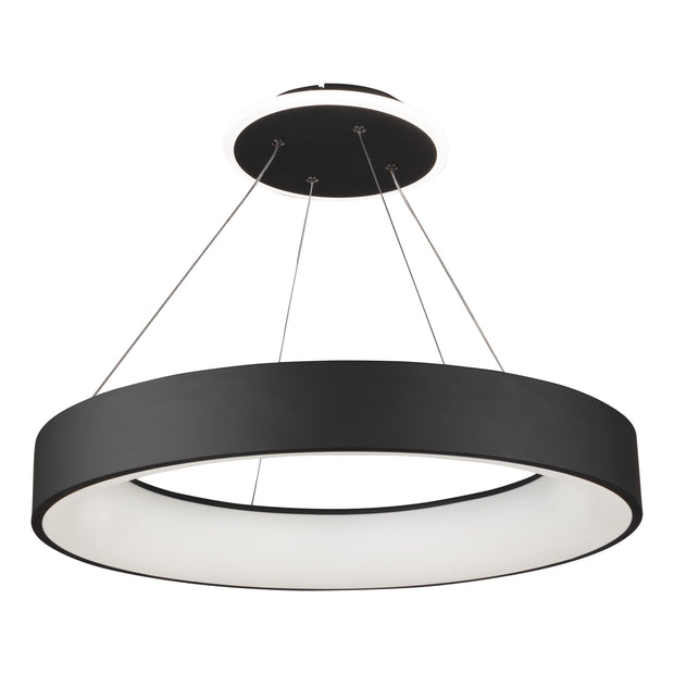 LAZIO luminaire suspendu rond noir, del intégré | Luminaire Plus.ca
