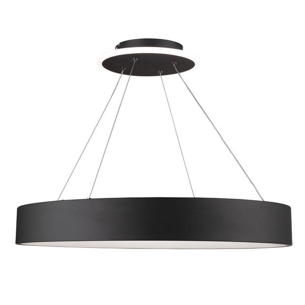 LAZIO luminaire suspendu rond noir, del intégré | Luminaire Plus.ca