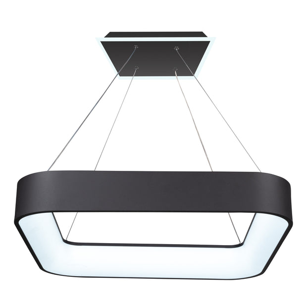 LAZIO luminaire suspendu carré noir, del intégré BT2021BK | Luminaire Plus.ca