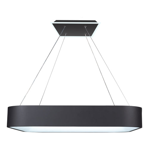 LAZIO luminaire suspendu carré noir, del intégré BT2021BK