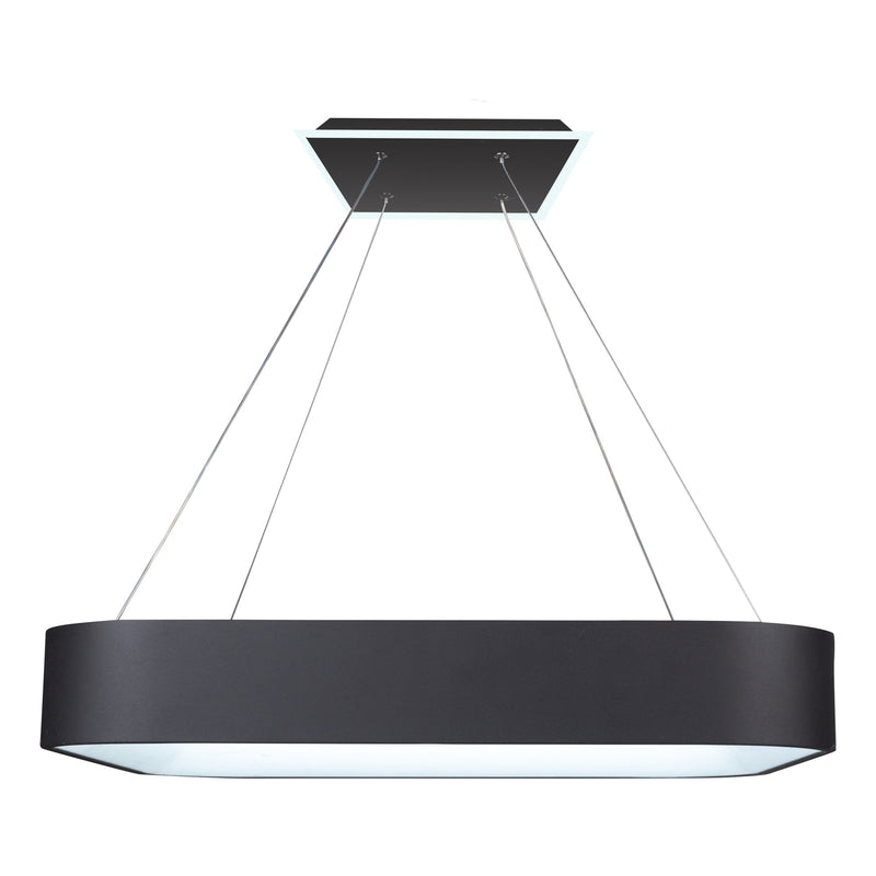 LAZIO luminaire suspendu carré noir, del intégré BT2021BK | Luminaire Plus.ca