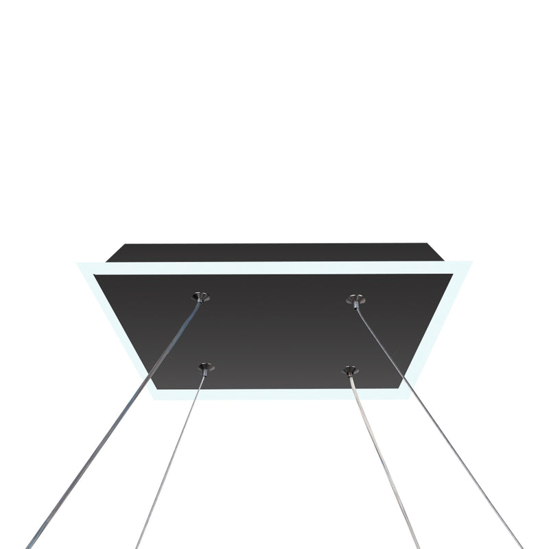LAZIO luminaire suspendu carré noir, del intégré BT2021BK | Luminaire Plus.ca