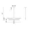 NOVELLE luminaire suspendu linéaire 30" | Luminaire Plus.ca