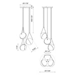 ARIES luminaire suspendu noir, doré, chrome CH76718| Luminaire Plus.ca